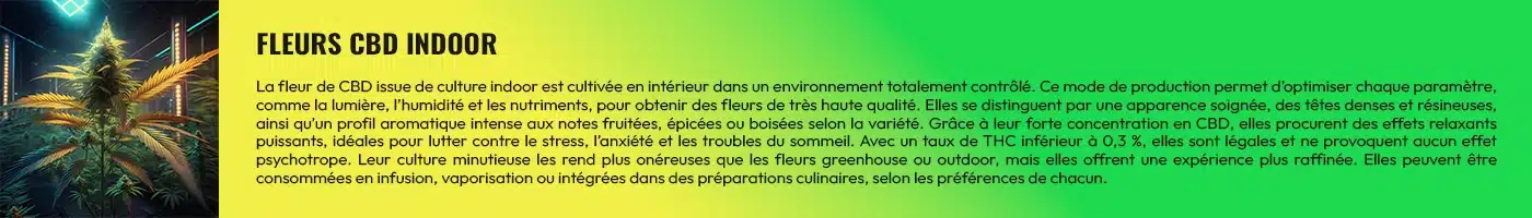 Bannière pour les fleurs CBD Premium